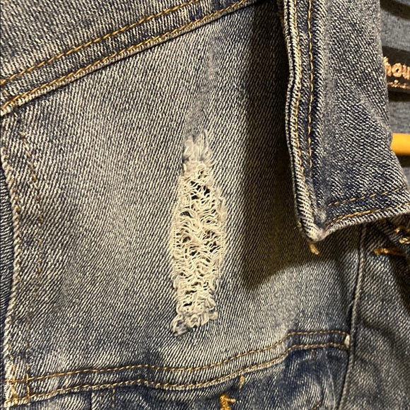 Dollhouse Blue Denim Jean Jacket Distressed - Picture 4 of 12
